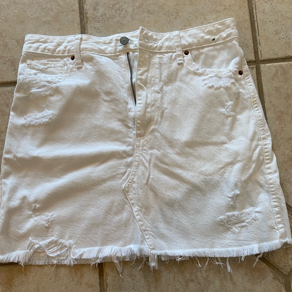 White Jean skirt